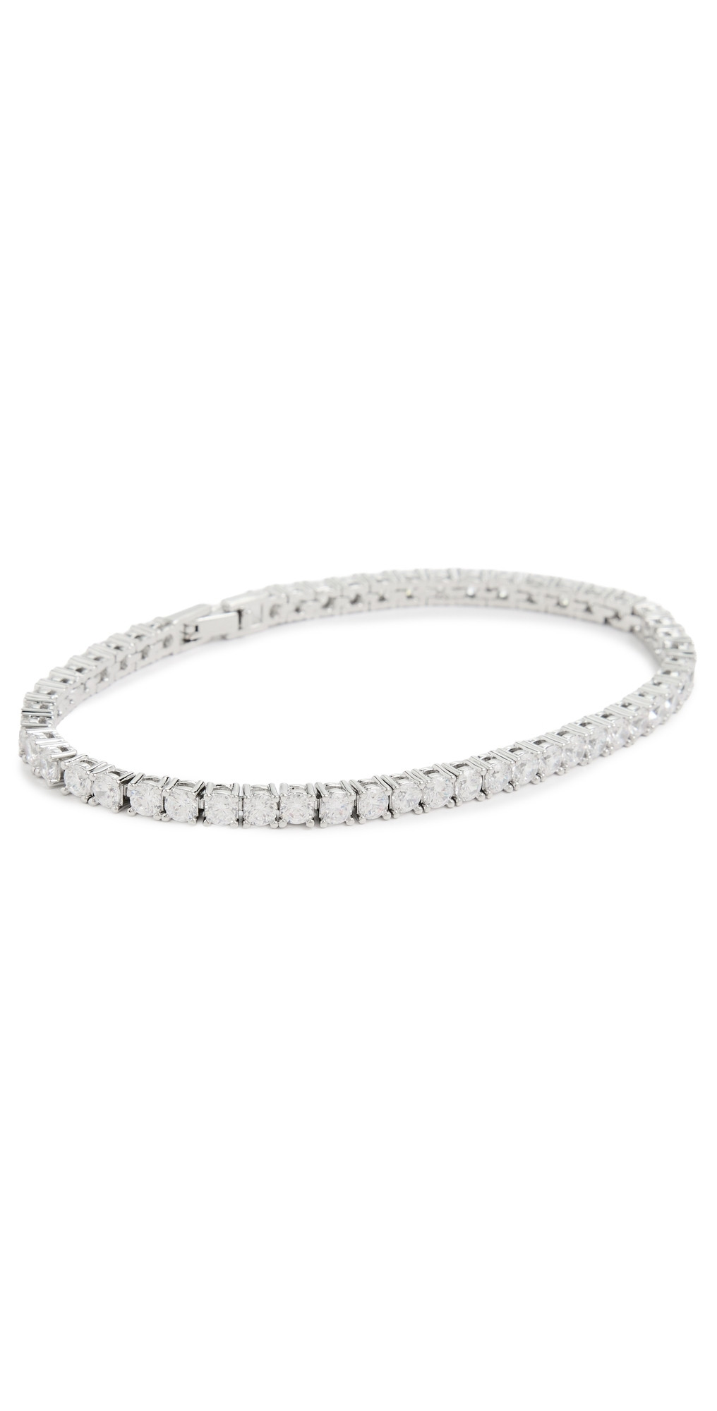 BaubleBar Bennett Silver Tennis Bracelet Silver One Size | Shopbop