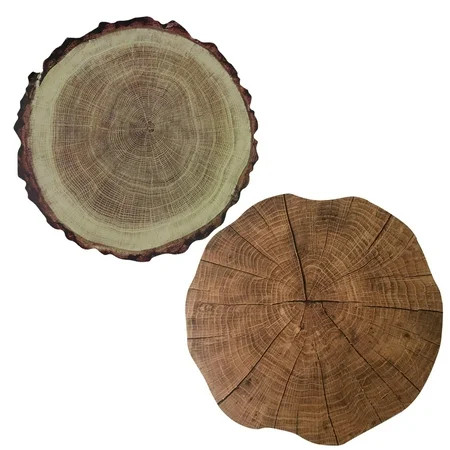 Dream Lifestyle Round Placemats Tree Stump Placemat Round Rustic Wood Mat Heat Resistant Non Slip Di | Walmart (US)