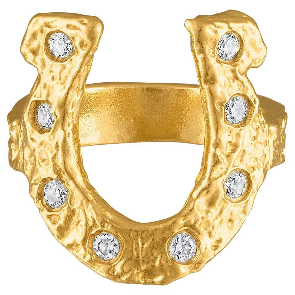 Horse Shoe Diamond Ring | 1stDibs