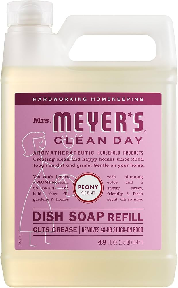 MRS. MEYER'S CLEAN DAY Liquid Dish Soap Refill, Peony, 48 fl. oz | Amazon (US)