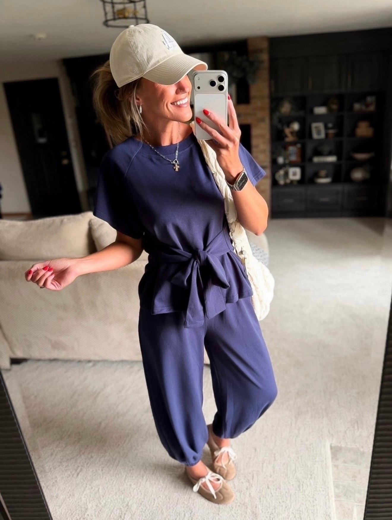 The tie front detail on this 2 piece set is so cute. Perfect for Fall
Wearing medium

#LTKSeasonal #LTKOver40 #LTKmomlife