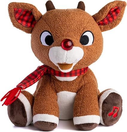 Rudolph the Red - Nosed Reindeer - Stuffed Animal Plush Toy with Music & Lights | Amazon (US)