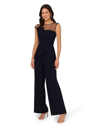 Adrianna Papell Women's Knit Crepe Jumpsuit, Midnight, 6 | Amazon (US)