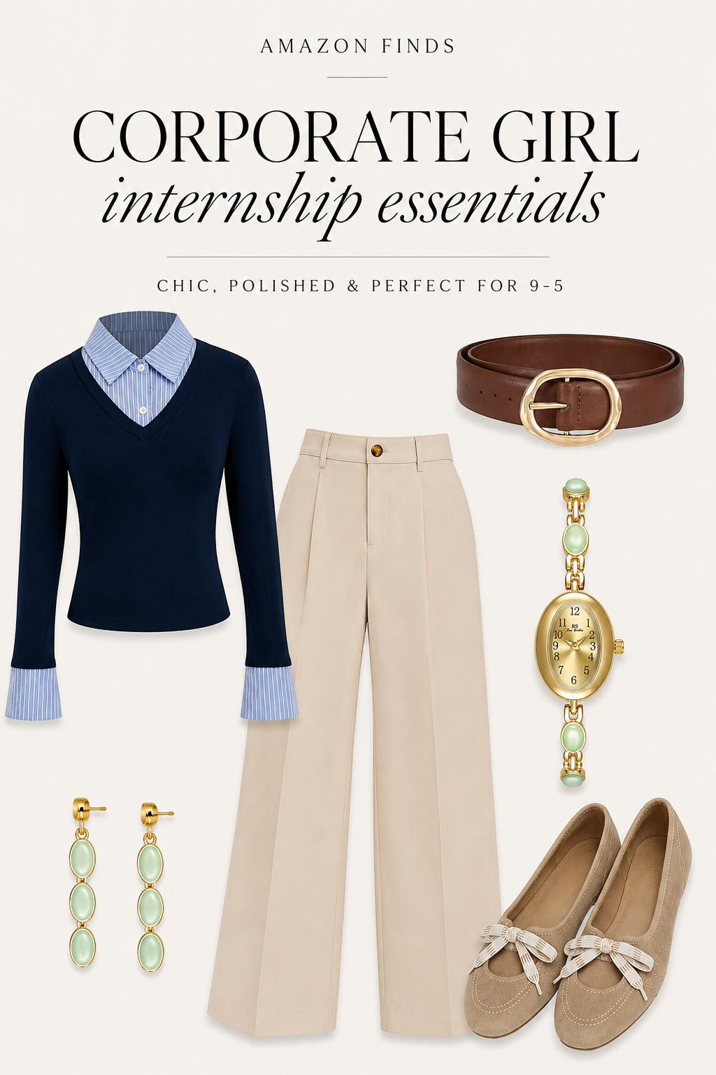 Corporate girl internship essentials 🤍
Sharing chic Amazon workwear finds that look elevated without spending a fortune. Perfect for internships, office jobs, business casual outfits, corporate girl style, and everyday 9-5 looks. These neutral staples are timeless, polished, and easy to mix and match for summer work outfits. Everything is linked on my LTK! ✨ 

 #LTKdayinmylife #LTKootd #LTKWorkwear