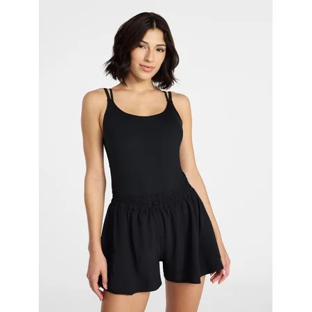 Avia Women's Clinched Waist Romper, Sizes XS-4X | Walmart (US)