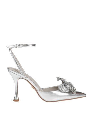 Lola Cruz Woman Pumps Silver Size 9 Leather | YOOX (US)