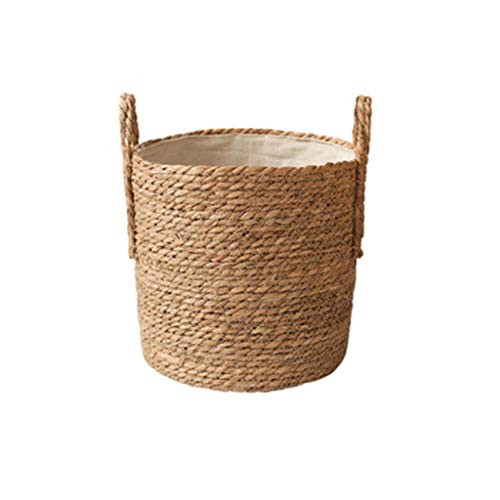 CBXC Storage Baskets Storage Baskets Hand-Woven Laundry Basket Rustic Style with Handles Storage Bins Interior Decoration Storage Best Storage Basket (Size : 35x35cm) | Amazon (US)