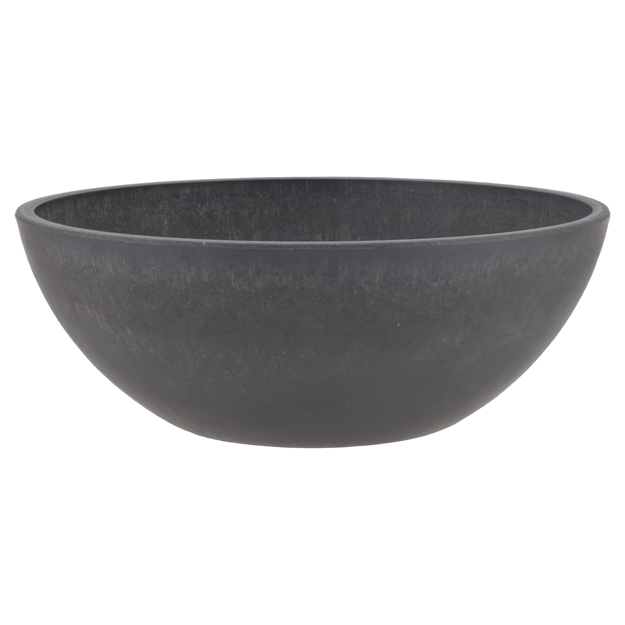 PSW Pot Collection M30DC 12-inch Plastic/Stone/Wood Composite Low Bowl Planter – No Drainage Ho... | Amazon (US)