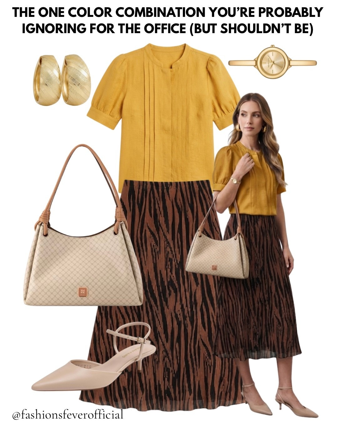 The one color combination you’re probably ignoring for the office (but shouldn’t be).
Most of us default to black, navy, or gray every single morning. It’s safe, it’s easy, and frankly? It’s a little predictable.
But when you swap the monochrome for the warmth of a deep mustard paired with espresso brown, you don’t just look "professional"—you look curated.
This palette is the secret to elevating your work wardrobe without adding a single extra layer. It’s balanced, polished, and stands out in a sea of corporate neutrals.

#WorkwearStyle #BusinessCasual #OfficeOutfitInspo #CapsuleWardrobe #StyleTips #CorporateFashion #OOTD

#LTKsummer #LTKstyletip #LTKworkwear