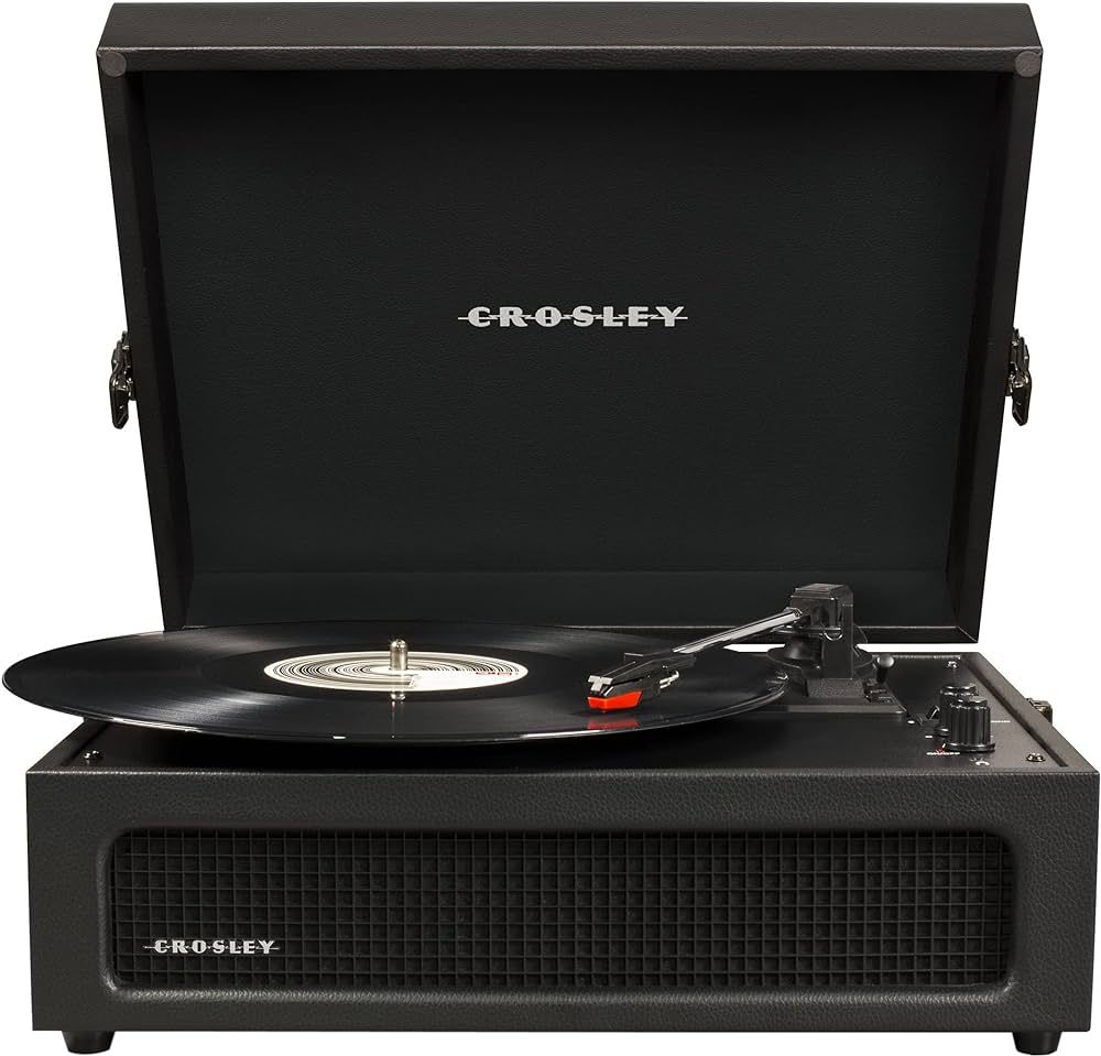 Crosley CR8017B-BK Voyager Vintage Portable Vinyl Record Player Turntable with Bluetooth in/Out a... | Amazon (US)