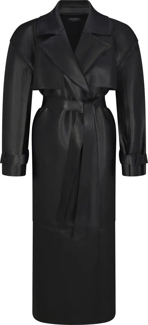 Faux Leather Trench Coat | Nordstrom