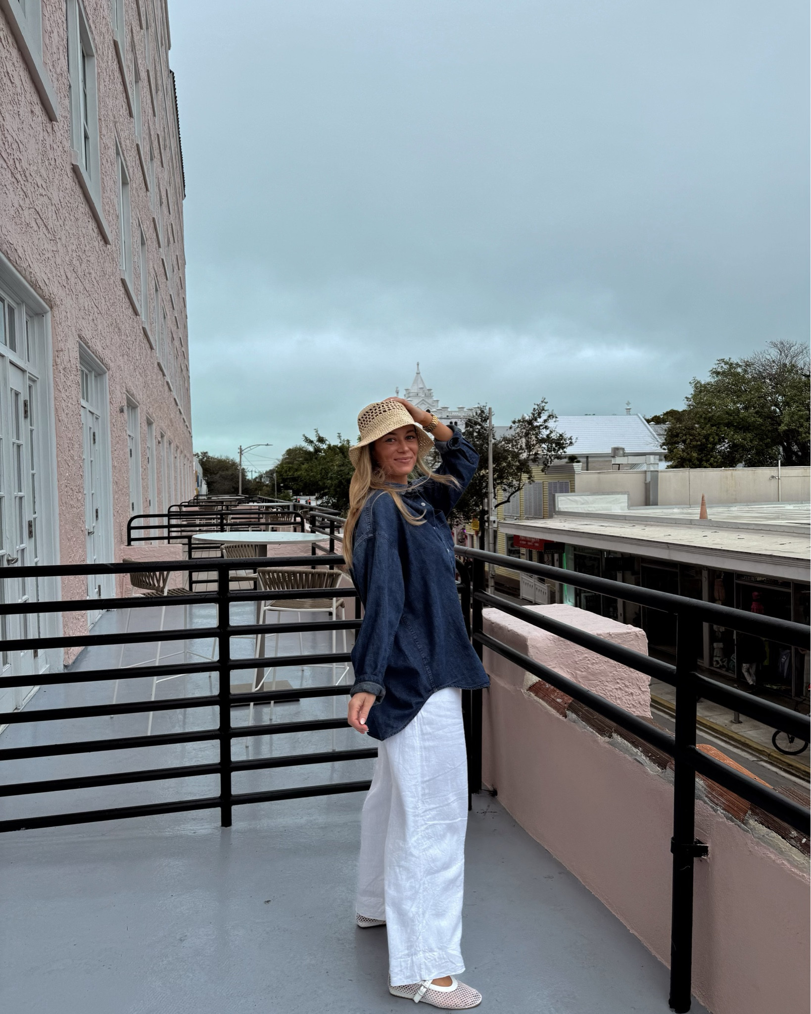 Not the weather I expected for this trip but the perfect outfit for it! A denim shirt w linen pants is a tried & true staple for me! 

Top is be about dark blue size medium
Wearing a small in the pants  

Resortwear, vacation outfit, summer style, vacay style, Florida’s travel, getaway outfit


#LTKSwim #LTKStyleTip #LTKTravel