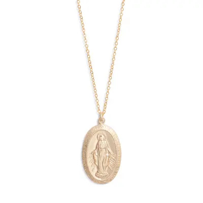 Set & Stones Virgin Mary Necklace in Gold at Nordstrom | Nordstrom