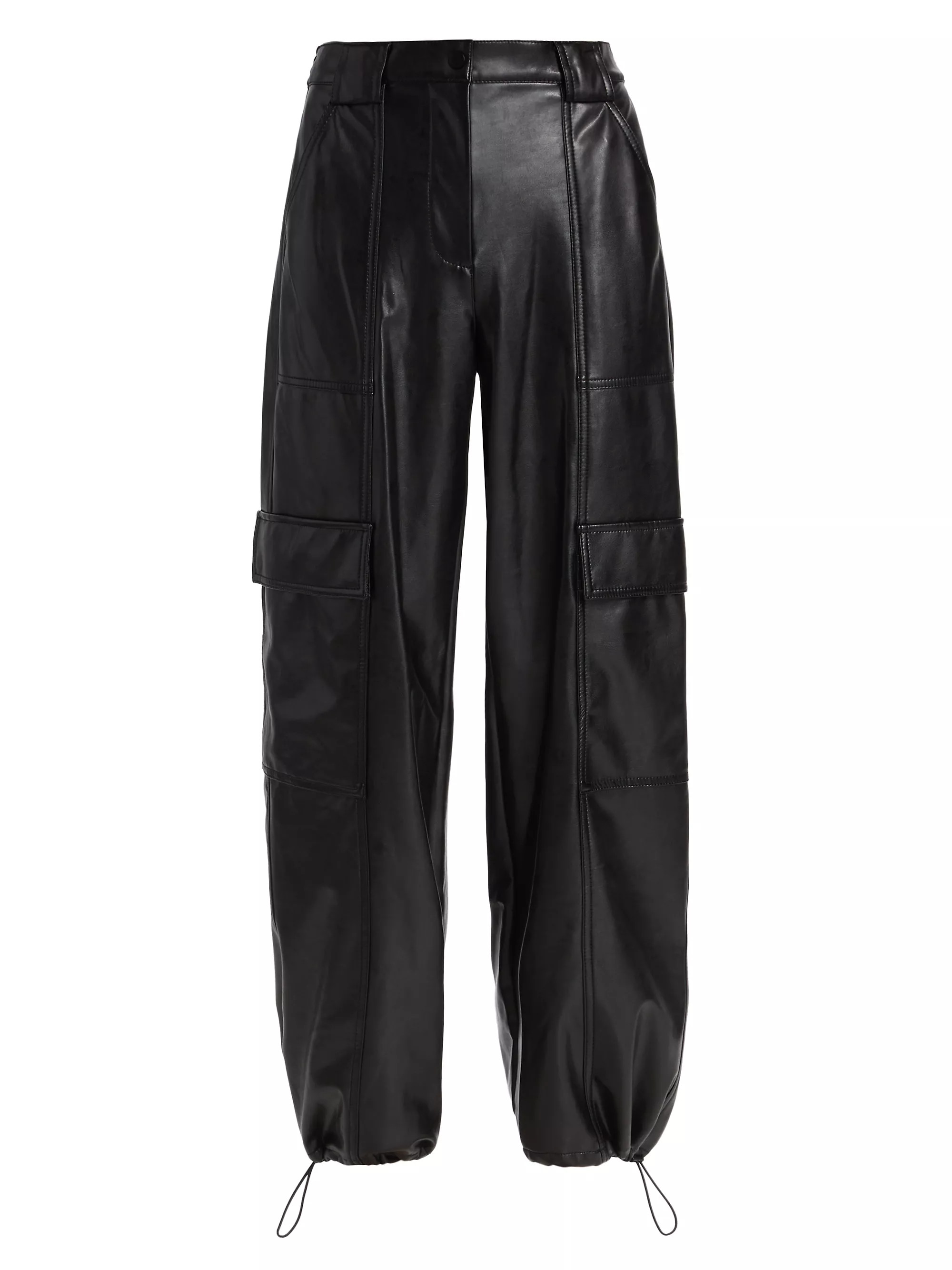 Shop SIMKHAI Sofia Vegan Leather Cargo Pants | Saks Fifth Avenue | Saks Fifth Avenue