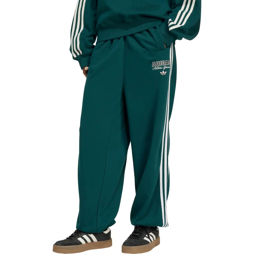 adidas Originals Athl Dept French Terry Graphic Sweatpants in Aurora Ivy at Nordstrom, Size Large | Nordstrom