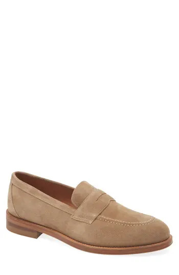 Gentle Souls Porto Penny Loafer in Sand Suede at Nordstrom Rack, Size 13 | Nordstrom Rack