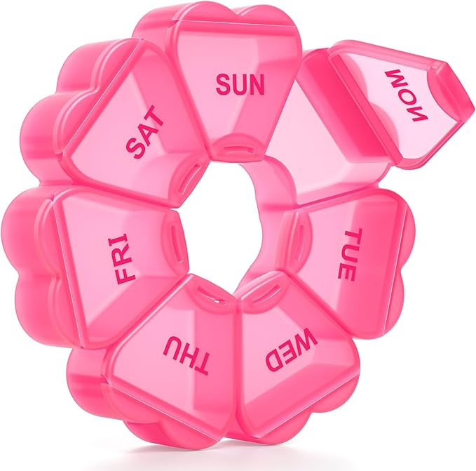 Large Weekly Pill Organizer, Pill Box 7 Day, KAPENS Daily Vitamin Case Large Capacity Compartment... | Amazon (US)