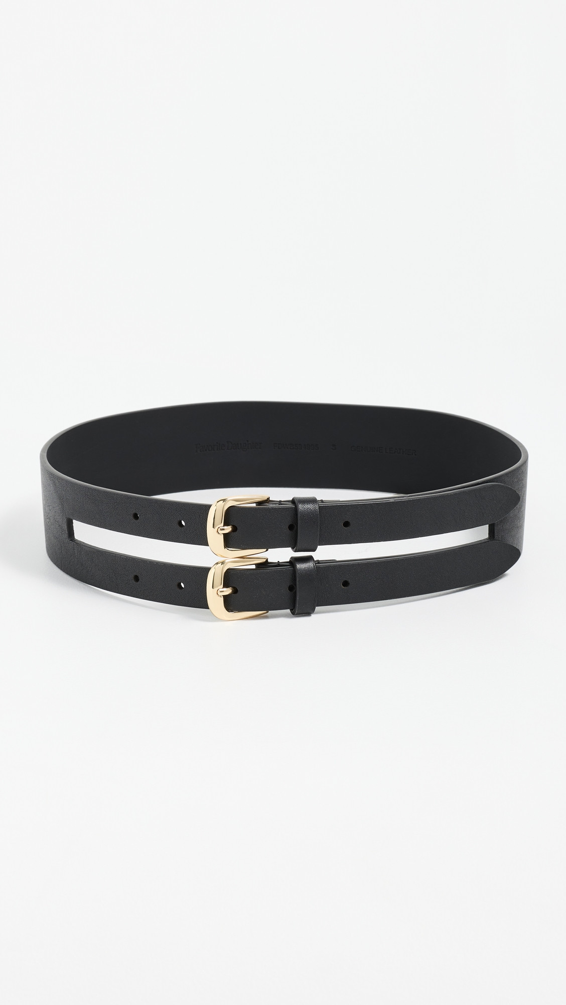 Favorite Daughter The Double Take Belt Black/Polished Gold XS | Shopbop
