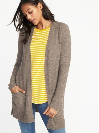 Plush-Knit Long-Line Open-Front Sweater for Women | Old Navy US