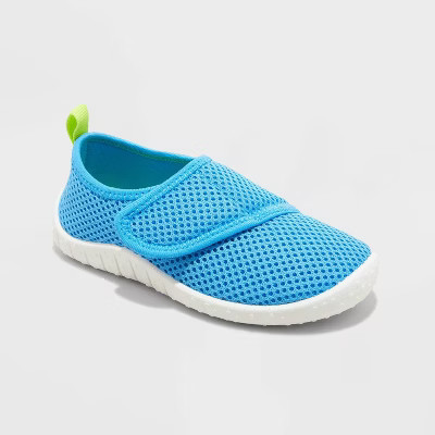 Toddler Teddy Slip-On Water Shoes - Cat & Jack™ Blue L: Hook & Loop, Breathable, Textured Outsole | Target