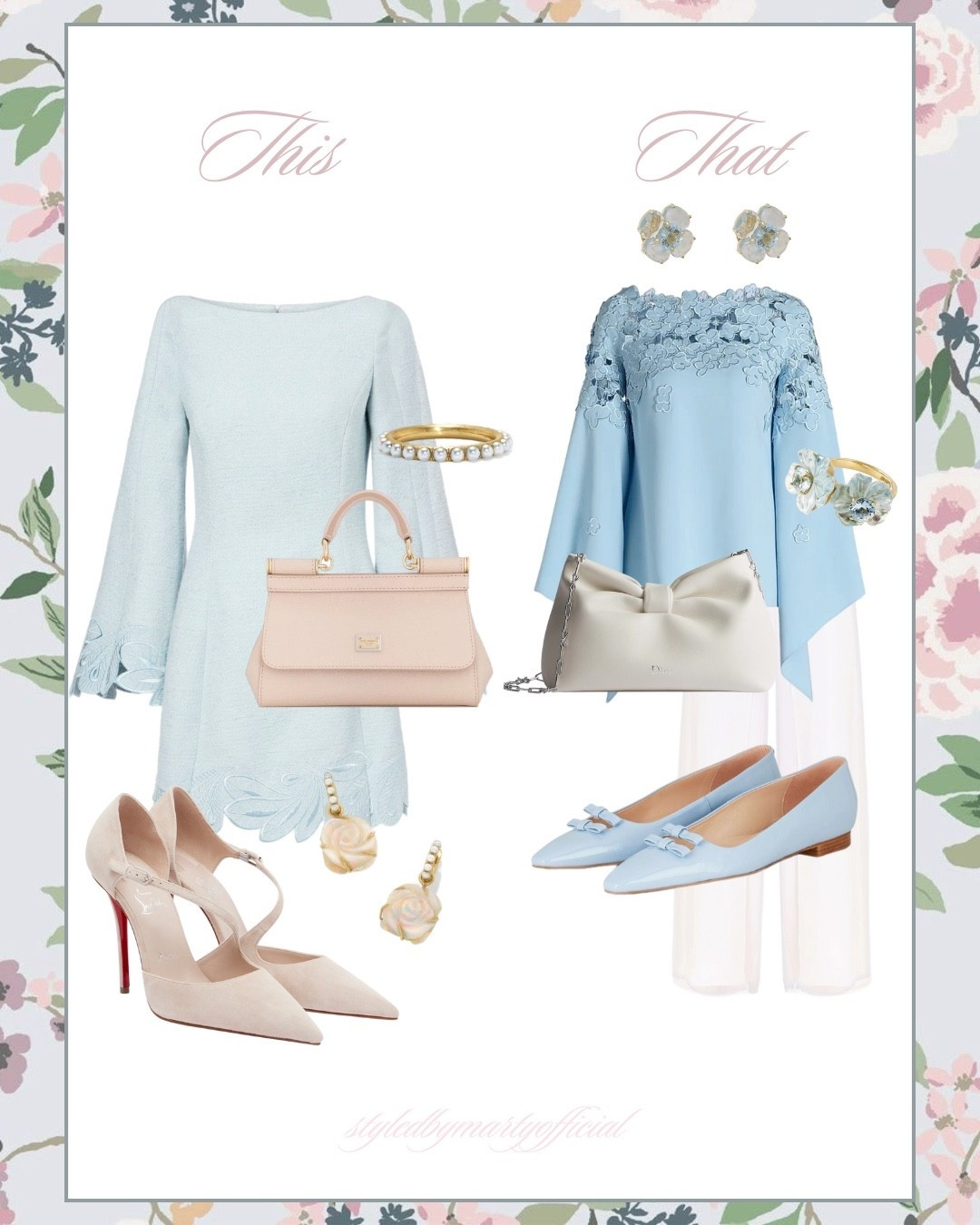 This or That?🤍🩵

Feminine outfit, feminine fashion, luxury fashion, elegant outfit, resort wear, resort 2026, romantic style, pastels fashion, grandmillenial style, light blue dress, long sleeve dress, tweed dress, white pants, blue blouse, blue ballet flat 

#LTKOver40 #LTKSeasonal #LTKootd