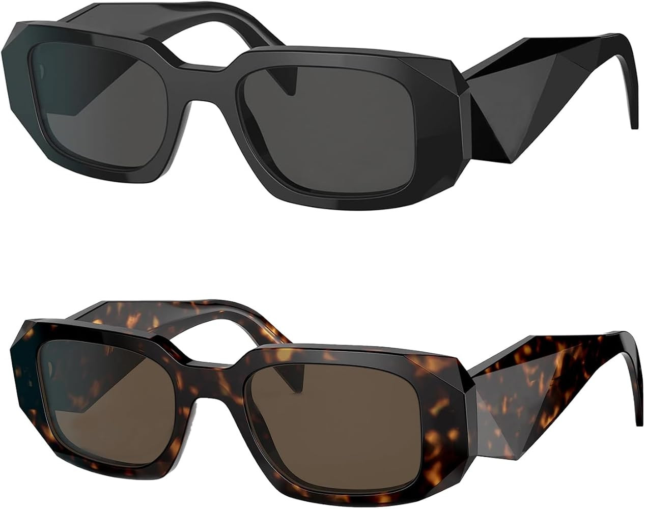 BUTABY Trendy Rectangle Sunglasses for Women Men Retro Sun Glasses Vintage Fashion Square Frame | Amazon (US)