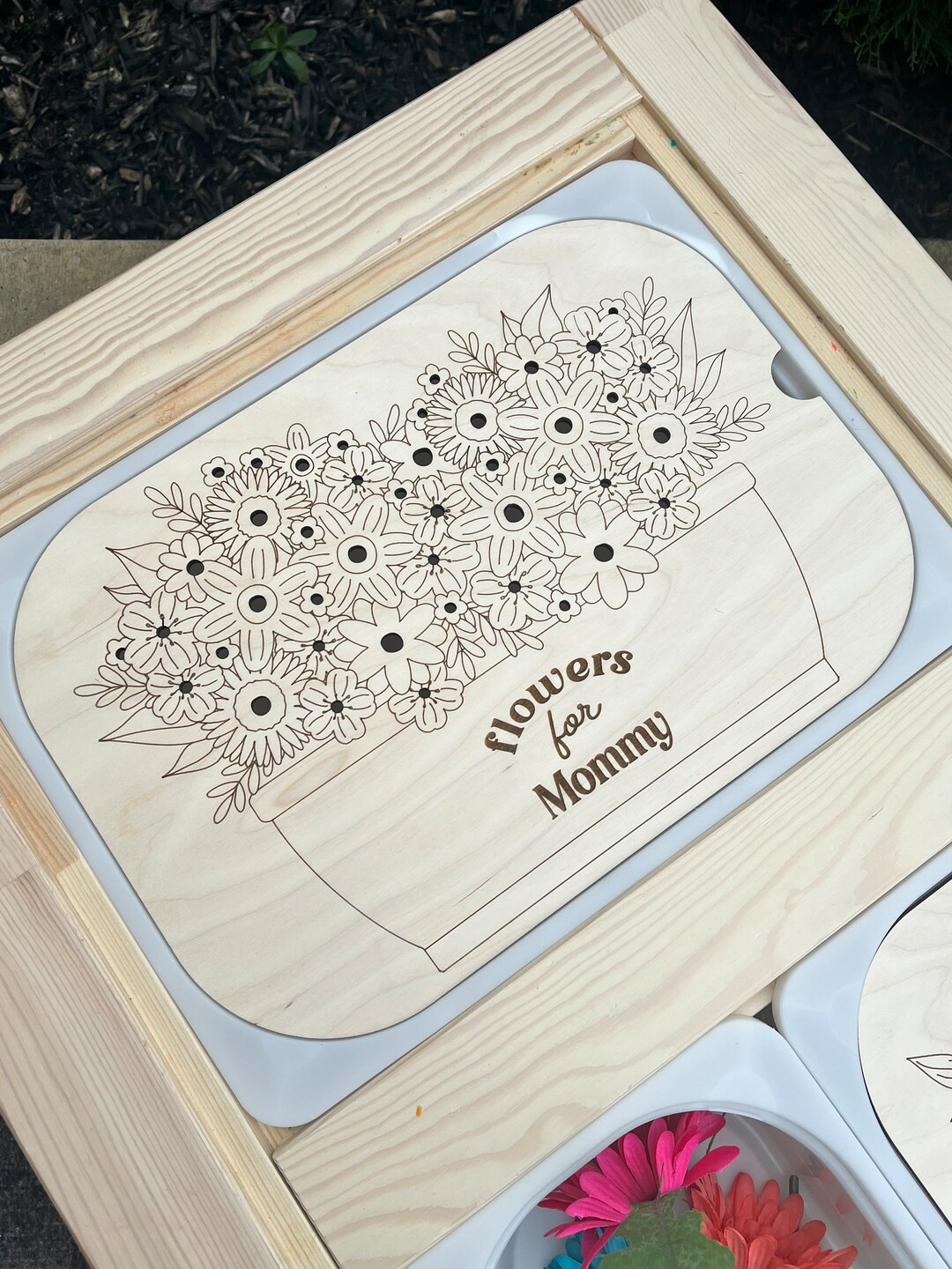 FLISAT Flower Bouquet Insert for TROFAST Bin, Sensory Bin Insert, Flowers for Mommy - Etsy | Etsy (US)