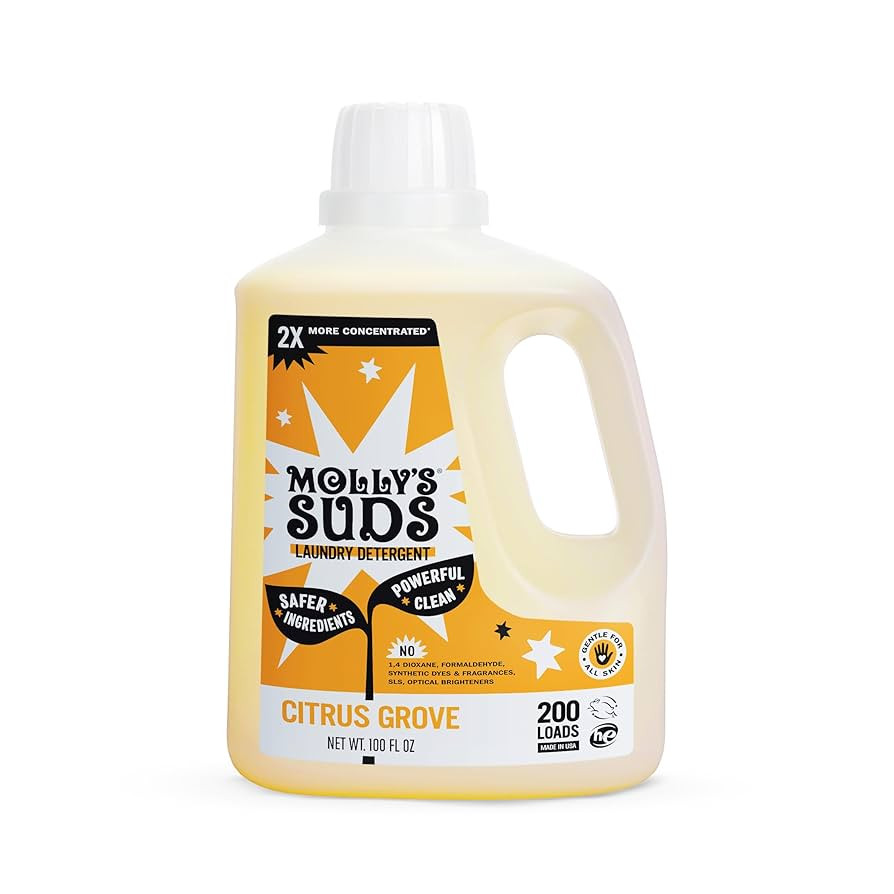 Molly's Suds Liquid Laundry Detergent | Clean Laundry Detergent Soap for Sensitive Skin | 2x Conc... | Amazon (US)