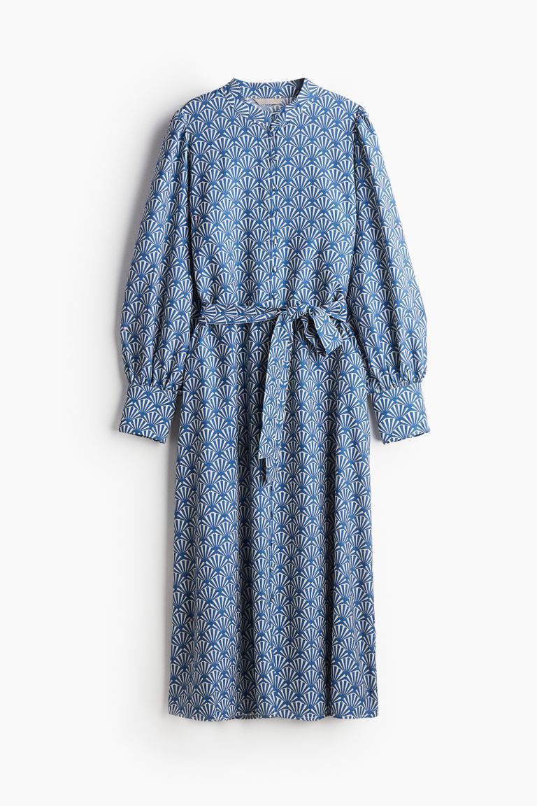 A-line Dress - Blue/patterned - Ladies | H&M US | H&M (US + CA)