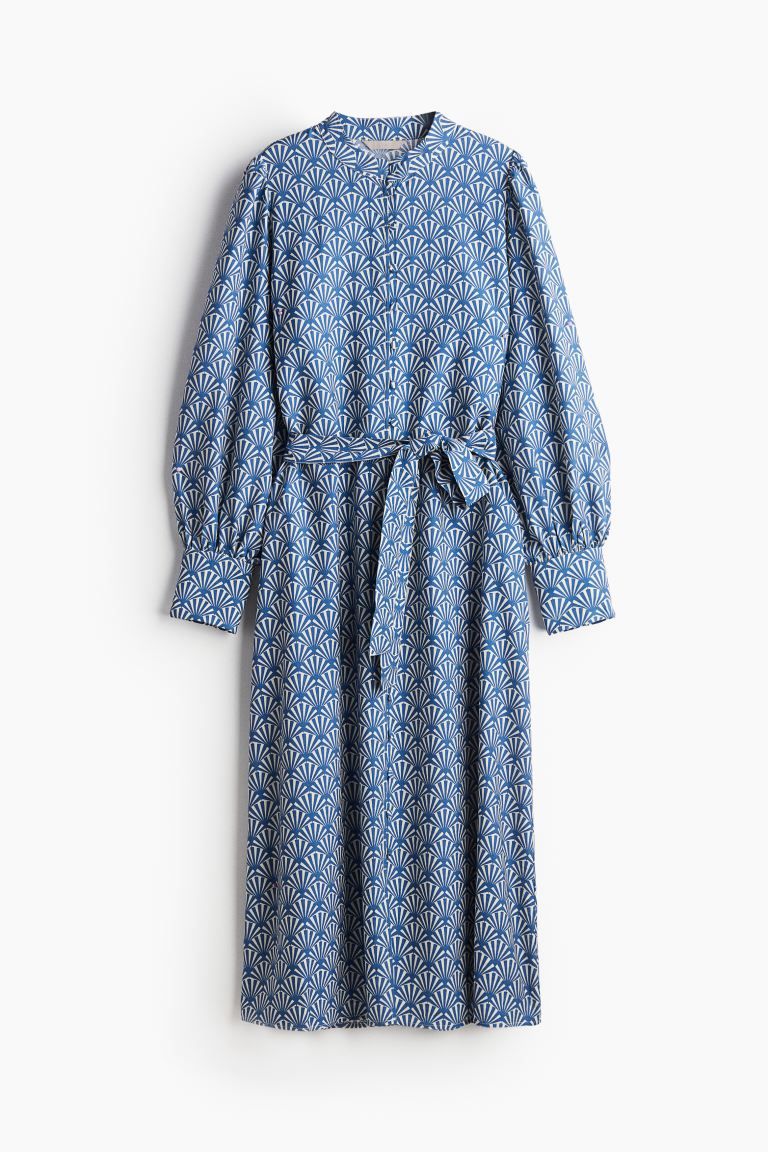 A-line dress - Blue/patterned - Ladies | H&M US | H&M (US + CA)