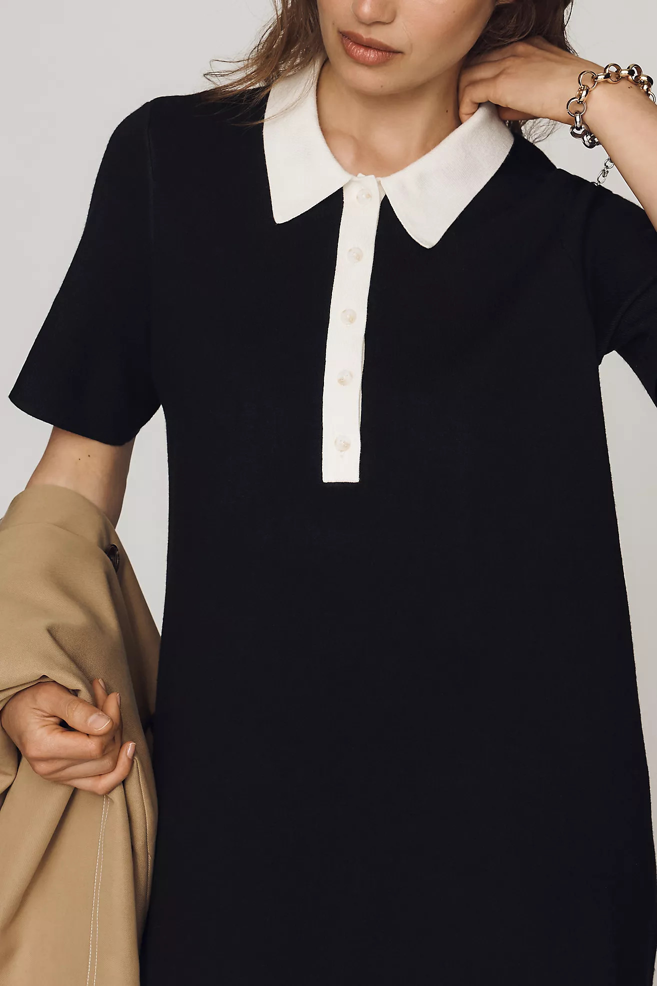 By Anthropologie Pollie Mini Swing Sweater Dress | Anthropologie (US)