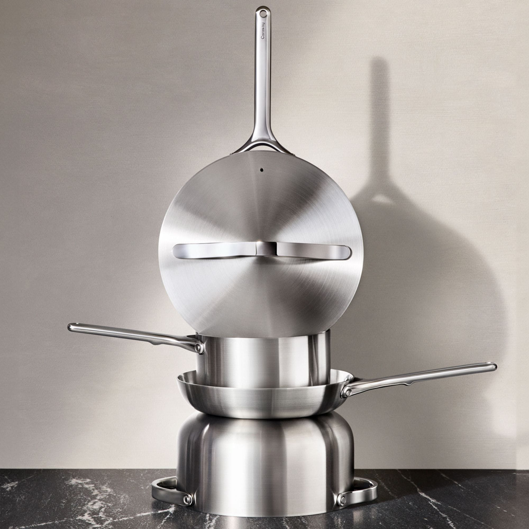 12 Piece Stainless Steel Cookware Set | Non-Stick, Non-Toxic, Heavy Duty, Professional-Grade Cookware | Induction-Compatible & Oven-Safe | Caraway | Caraway