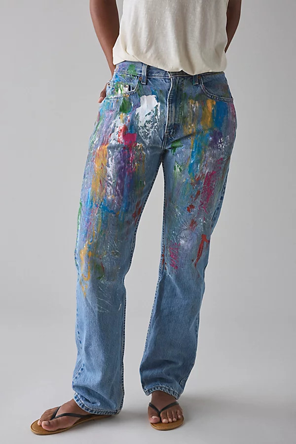ReMADE by UO Paint Splatter Loose Levi’s® Jean | Urban Outfitters (US and RoW)