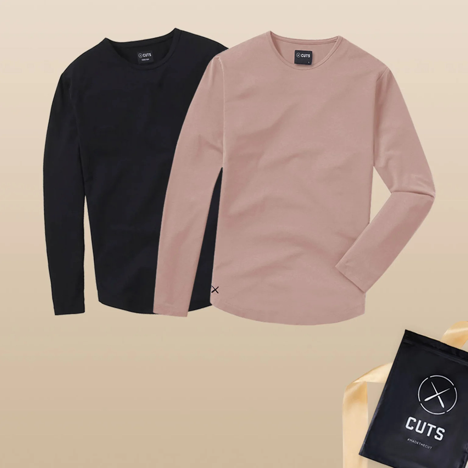 AO Long Sleeve Curve-Hem Tee | Cuts Clothing