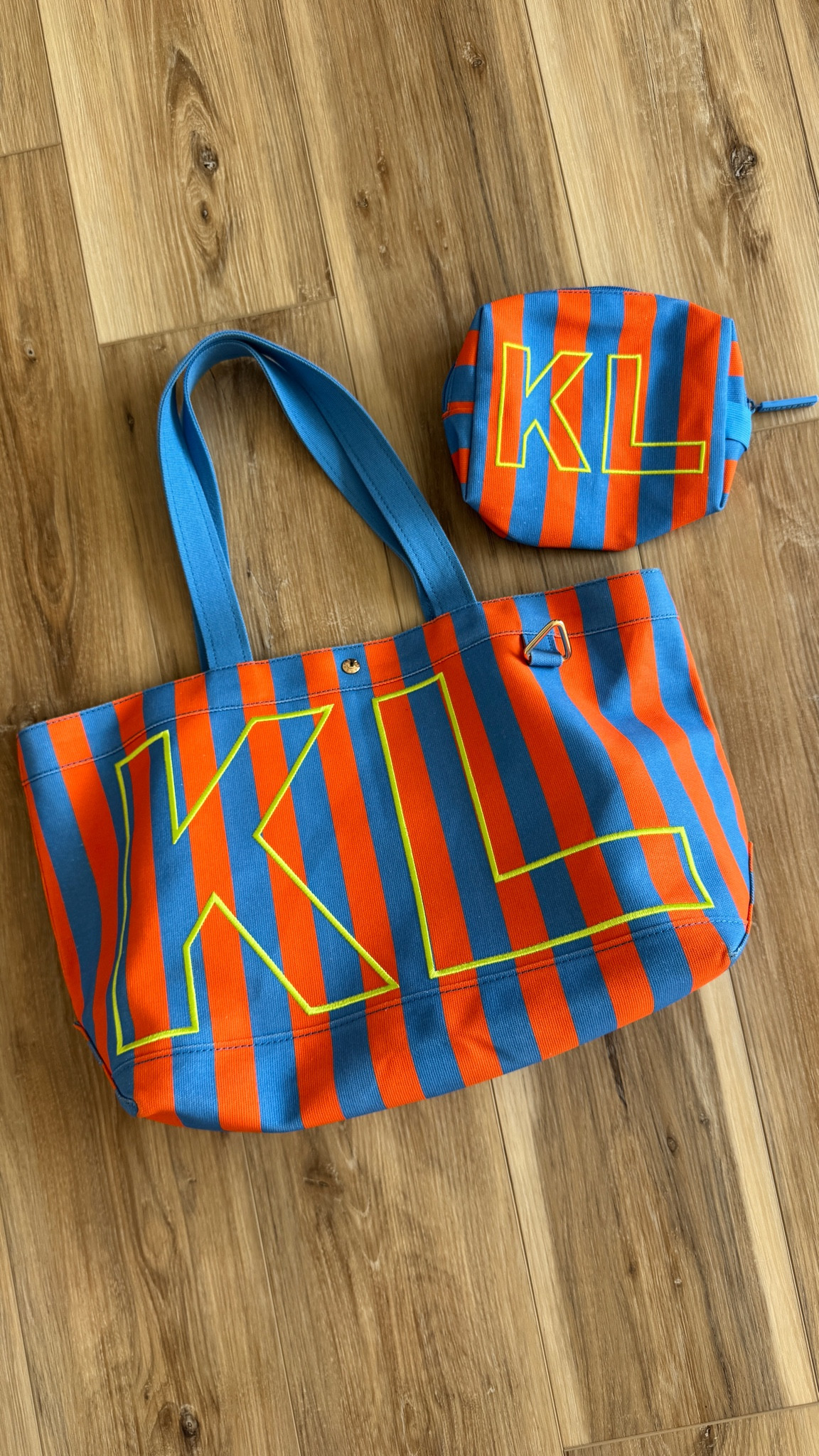 Bauble bar striped monogram tote bag and makeup bag!

#LTKmomlife