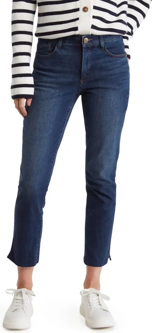 'Ab'Solution Raw Hem Slim Straight Jeans | Nordstrom