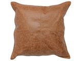 Cheyenne 100% Leather 22"x22" Throw Pillow by Kosas Home, Chestnut Brown | Houzz (App)
