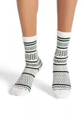 Bombas Women's Checkered Fairisle Half Calf Socks, Small | Belk