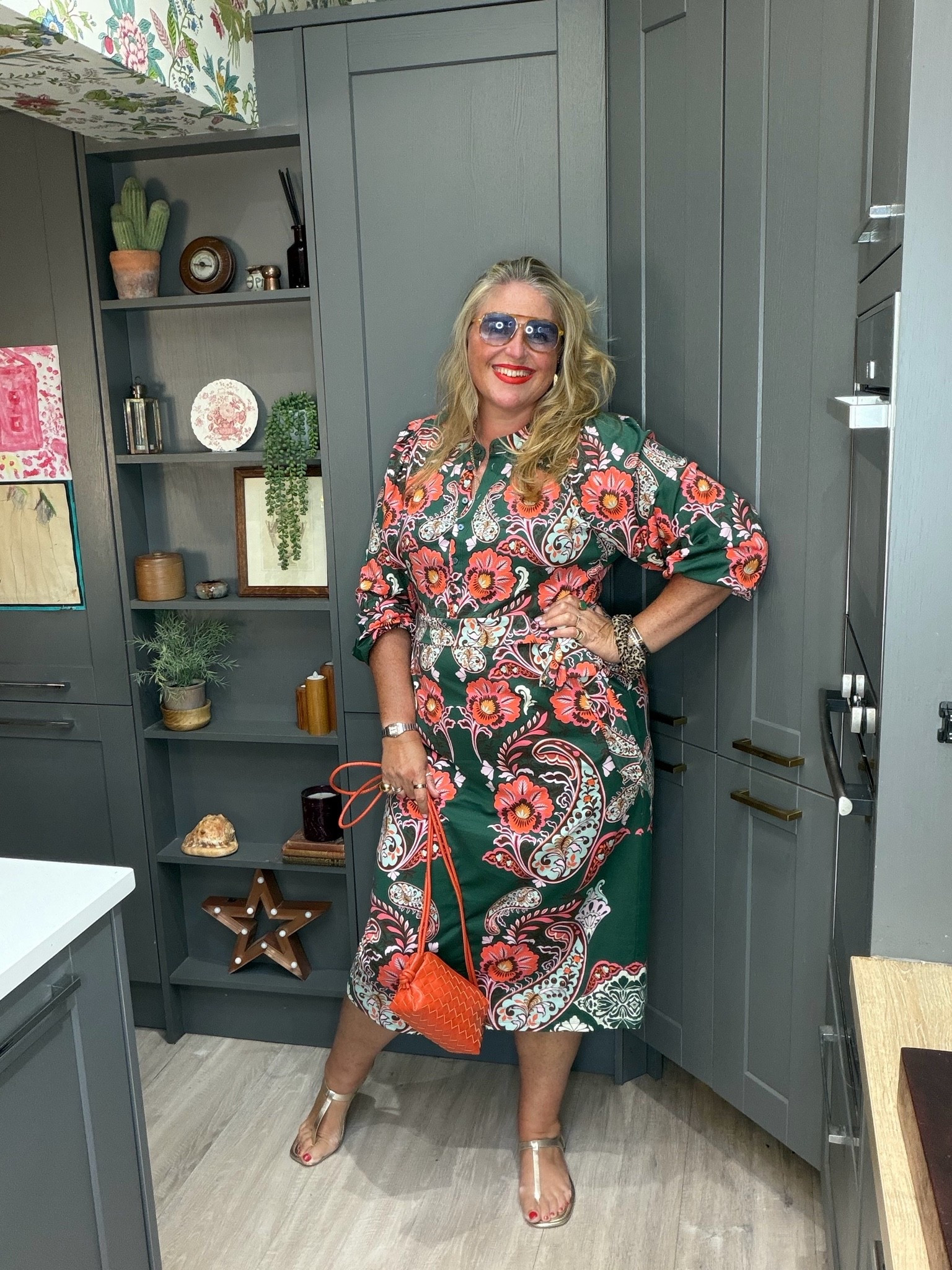 Dress, sunglasses, orange bag, gold sandals

#LTKautumn #LTKplussize #LTKdresses