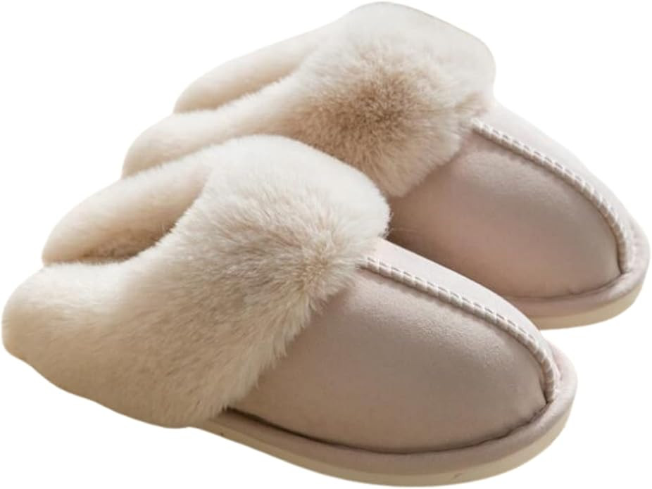 Fuzzy Womens House Slippers - Fluffy Faux Fur Ladies Winter House Shoes for Indoors - Cute, Cozy ... | Amazon (US)