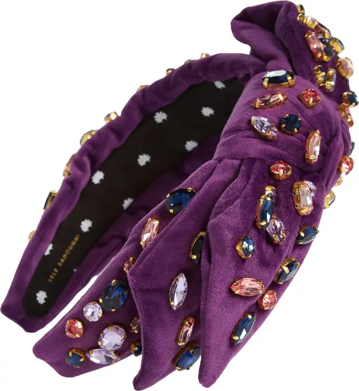 Holly Crystal Knotted Bow Headband | Nordstrom