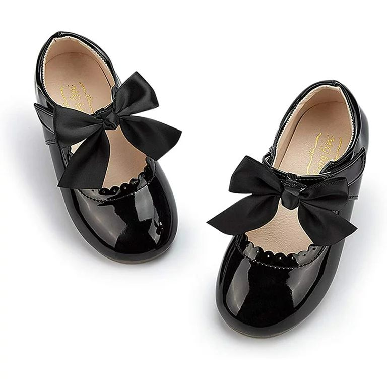 Meckior Toddler Dress Girls Shoes Mary Jane Bowknot Soft Sole Princess Shoes for Little Kids - Wa... | Walmart (US)