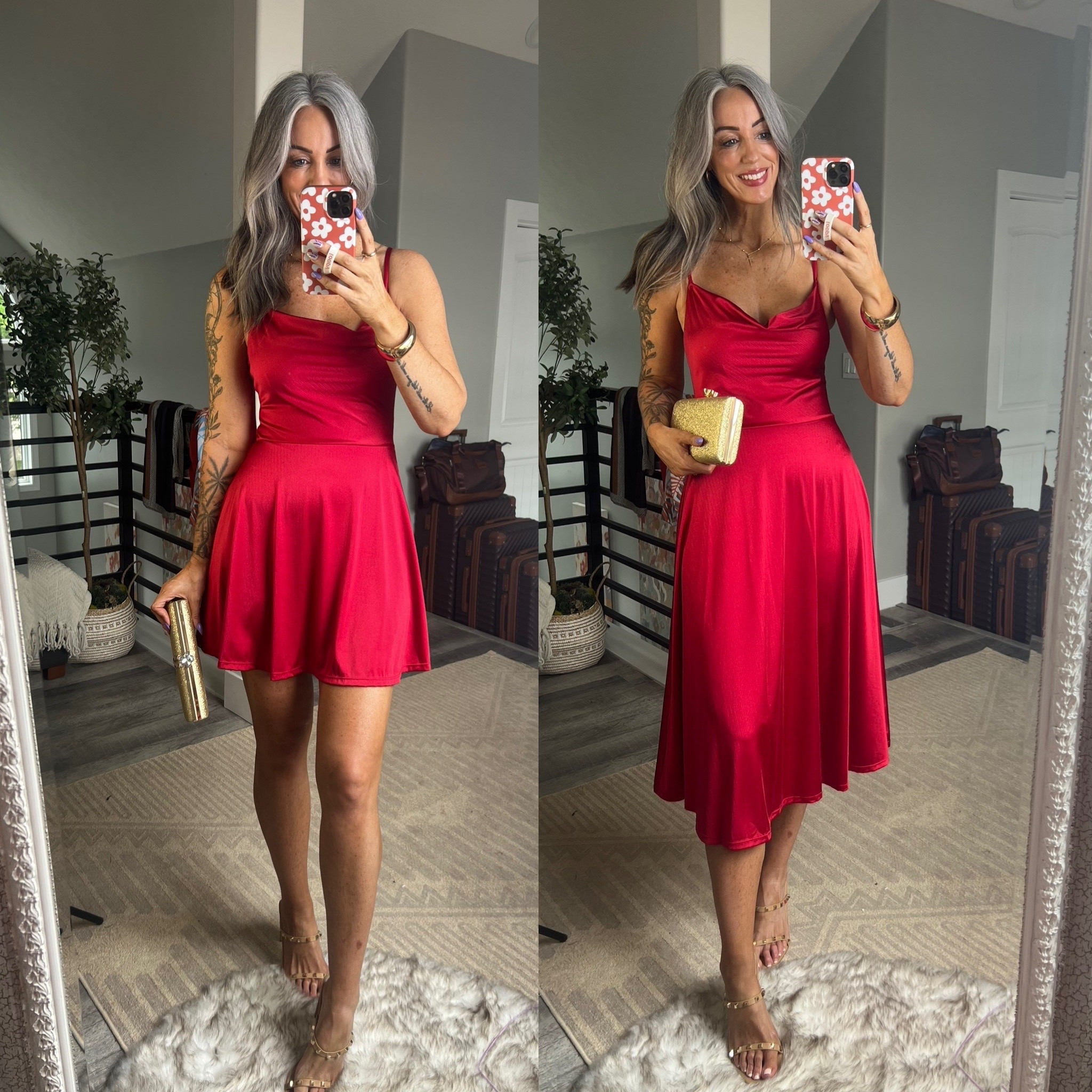 Short or midi? I love that these dresses have built in shapewear! Wearing size small in both.

#LTKOver40
