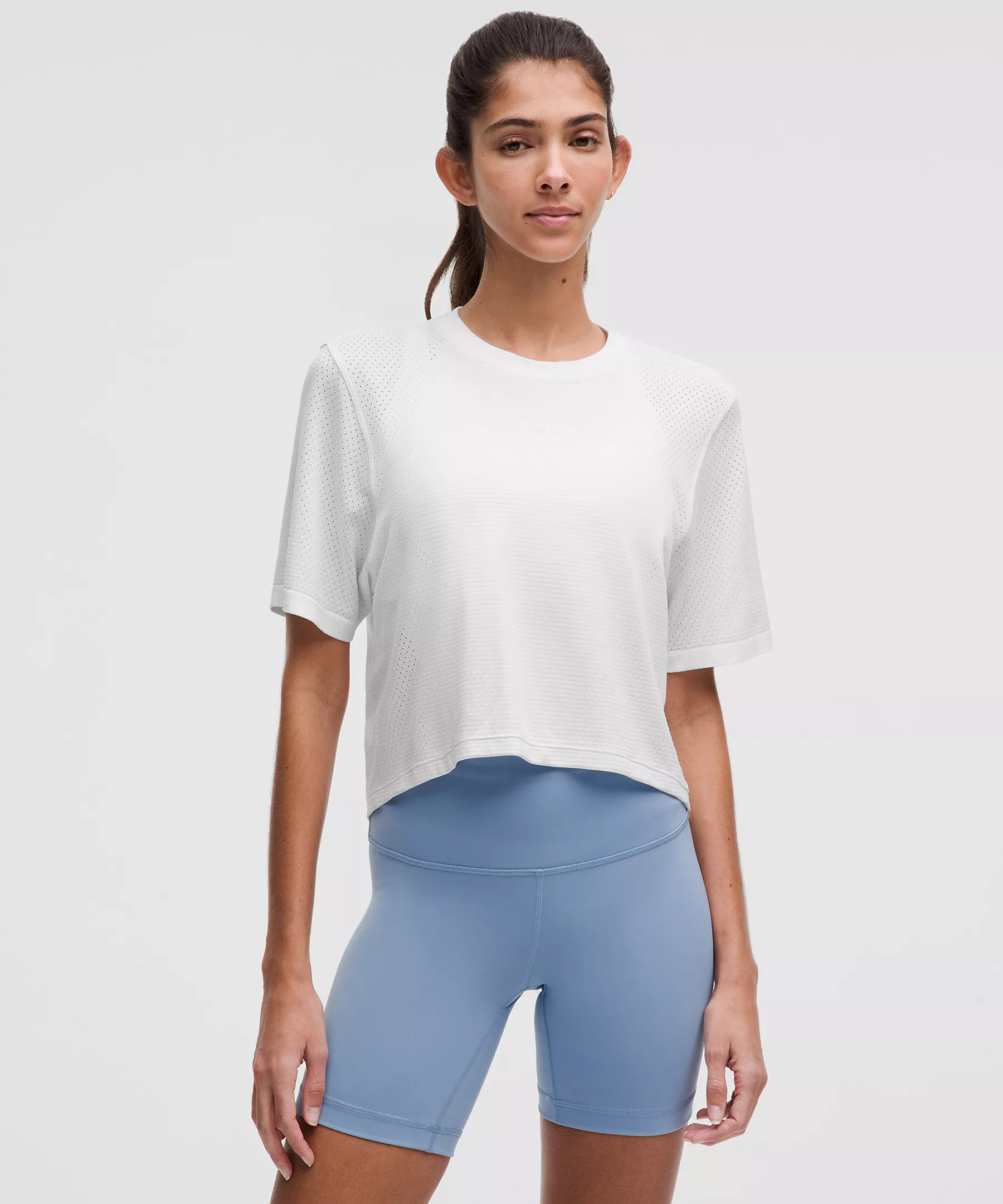 Swiftly High-Low Cropped Short-Sleeve Shirt | Lululemon (US)