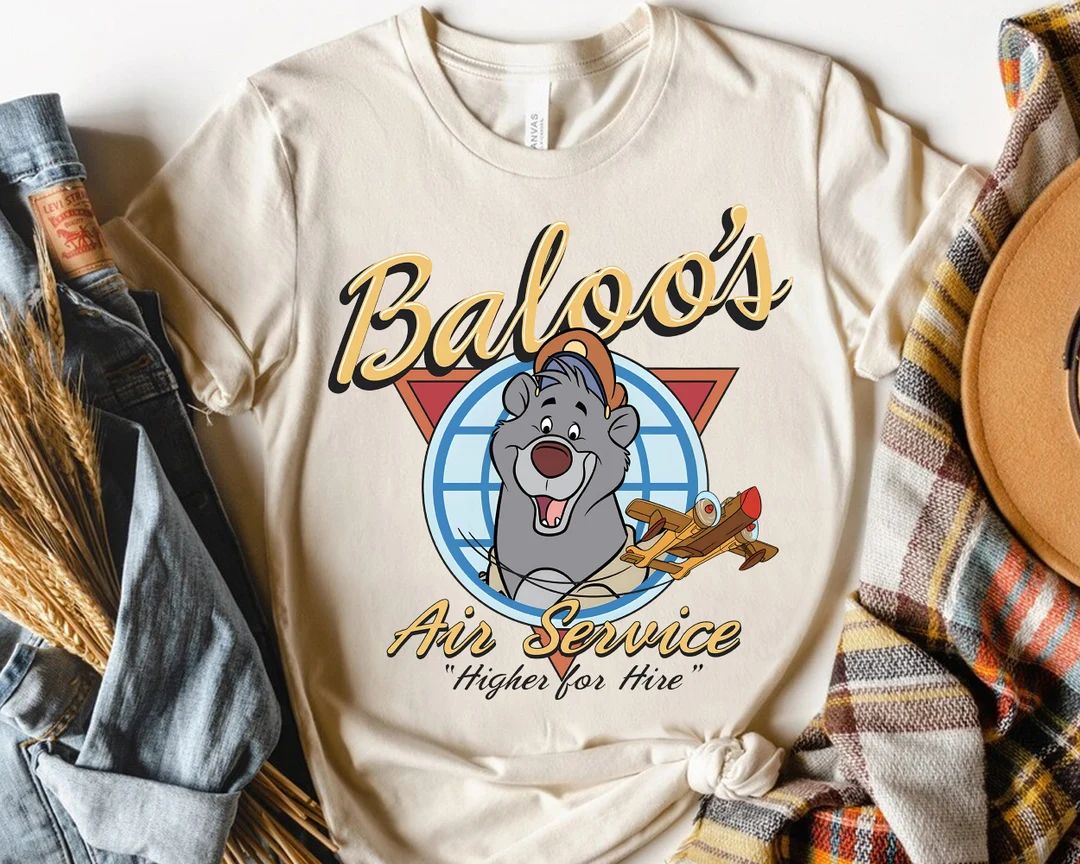 Disney Talespin Funny Baloo's Air Service Retro Shirt - Etsy | Etsy (US)