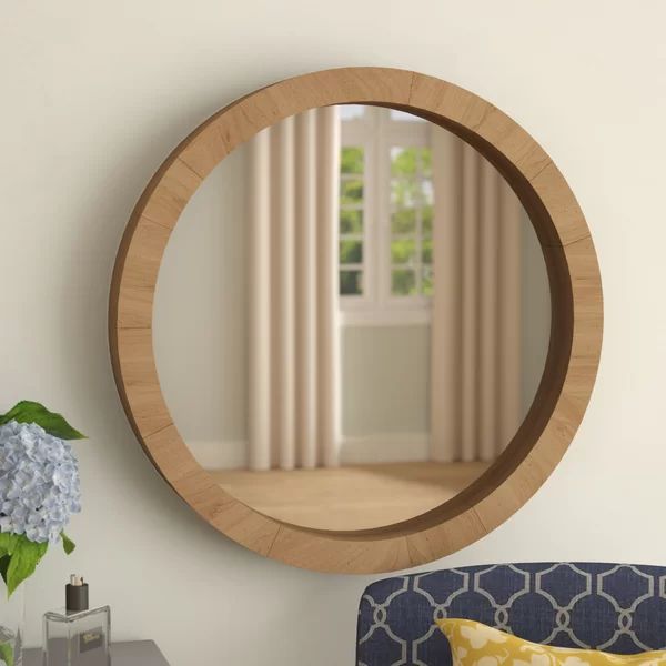 Neva Round Wood Wall Mirror | Wayfair North America
