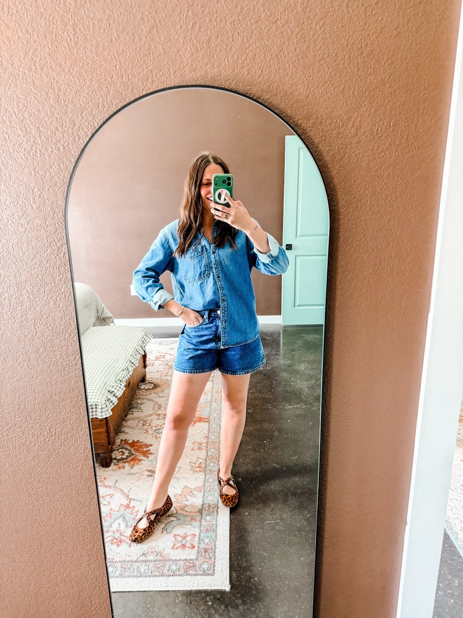 A moment for the Canadian tuxedo 🩵 these denim shorts are so good for a mom + the perfect length - especially for my tall girls! I’m in a 6! 

#LTKmomlife #LTKMidsize #LTKgrwm