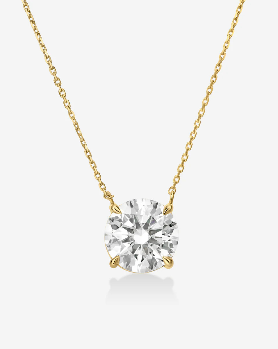 Round Lab Diamond Necklace | Ring Concierge