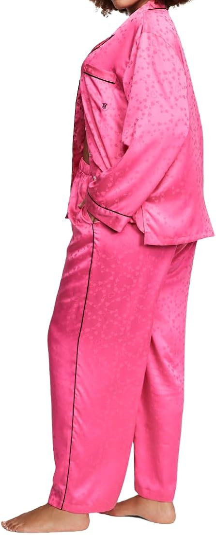Victoria's Secret Satin Pajama Set, Long Sleeve Button Down & Pant Set, Sleepwear for Women (XS-X... | Amazon (US)