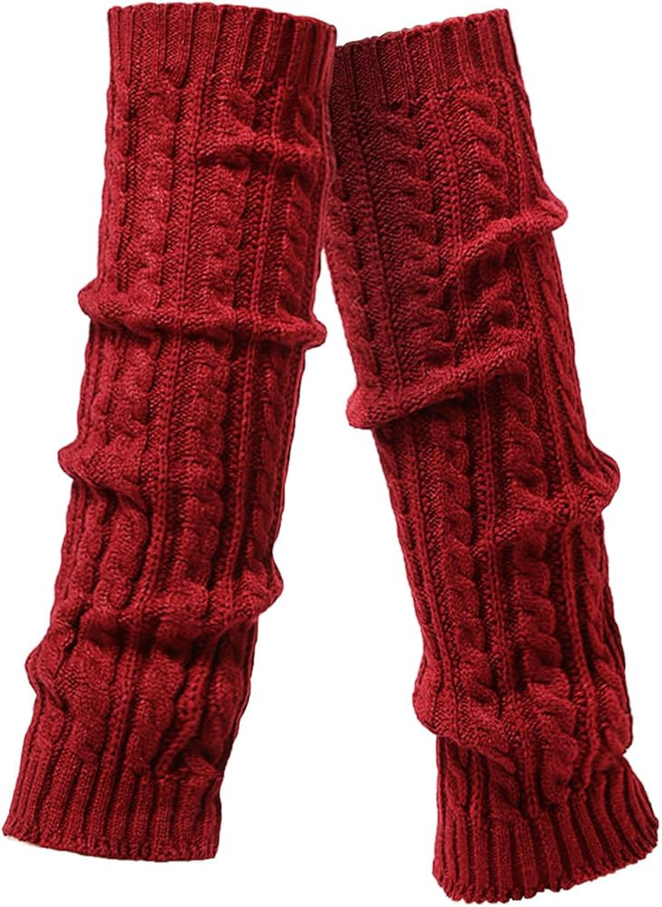 Leg Warmers - Leg Warmers for Women for Winter, 80s Ribbed Knit Leg Warmer Winter Warm Long Boot ... | Amazon (US)